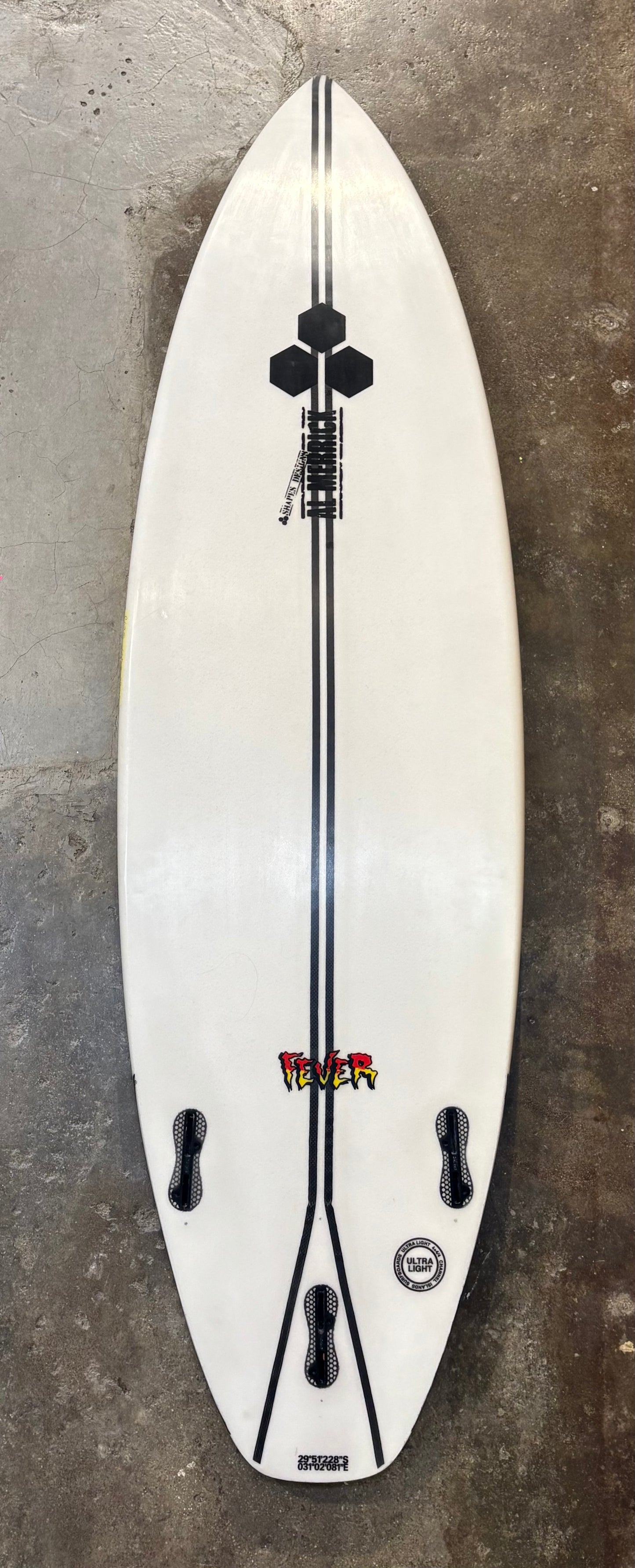 CHANNEL ISLANDS   CI FEVER  SPINE TEK 6'0  19 1/8    2 7/16    29.4L