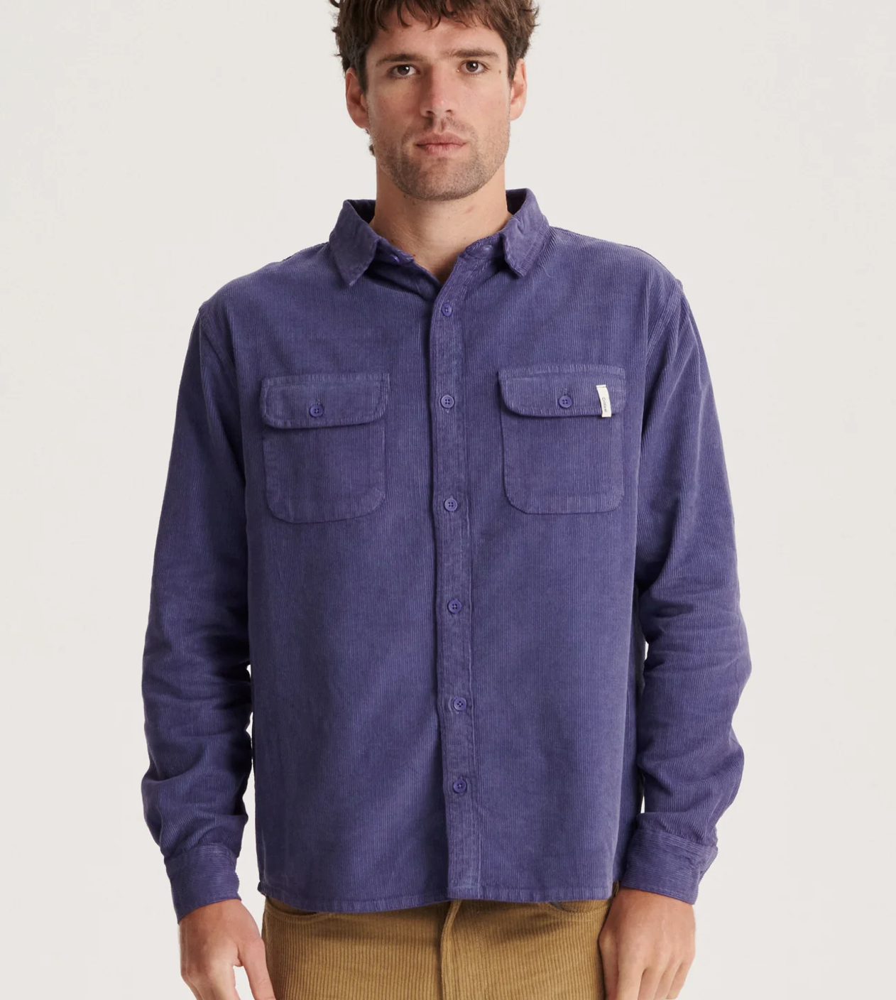 LAZY BOY CORD LS SHIRT - VIOLET