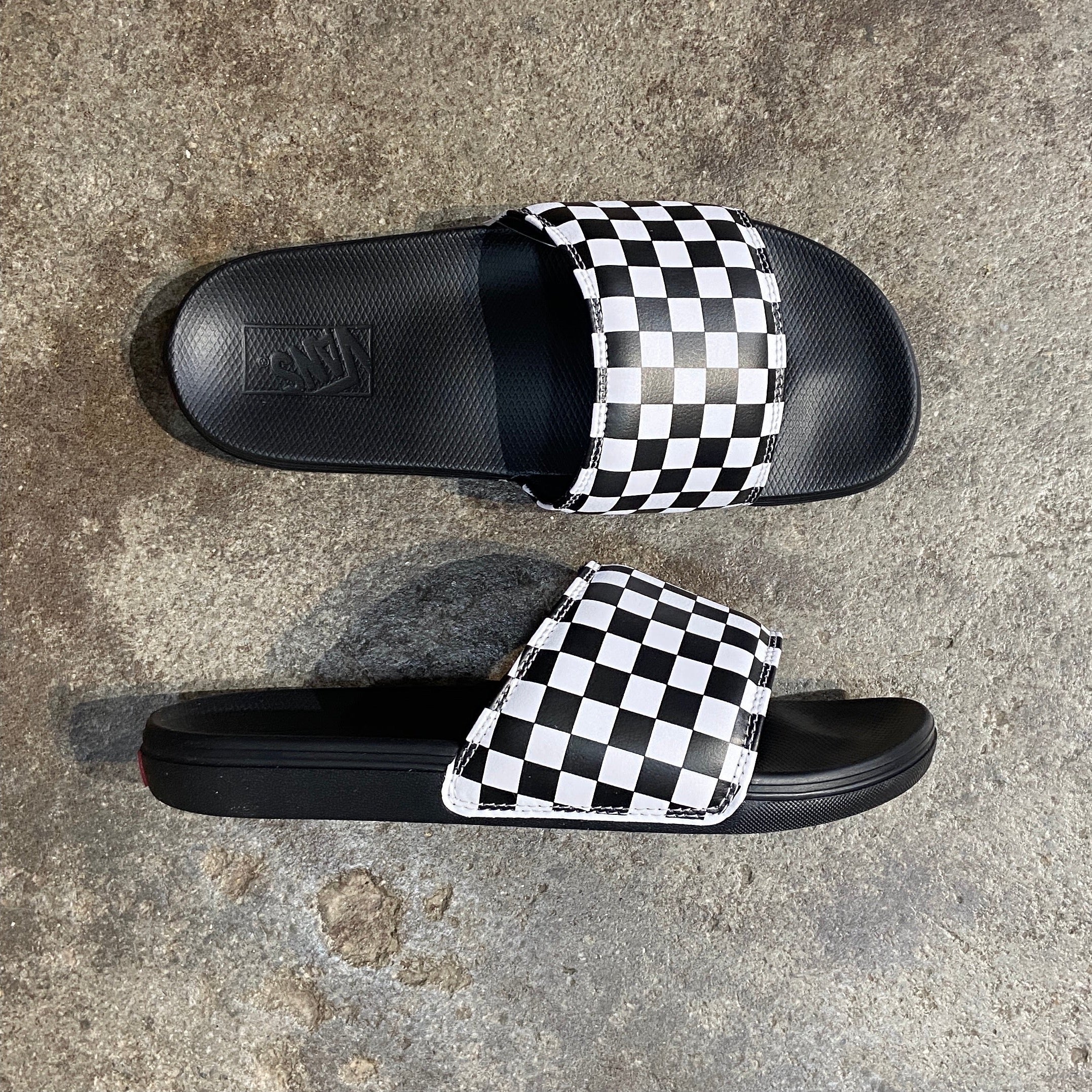 BUY VANS CHECKERBOARD LA COSTA SLIDE ON AT KISS SURF STORE IN CAPE